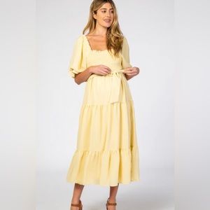 PINK BLUSH DRESS YELLOW